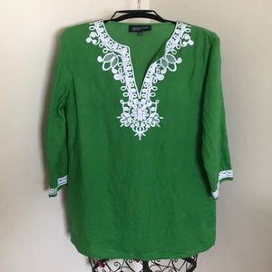 Jones NY linen tunic top